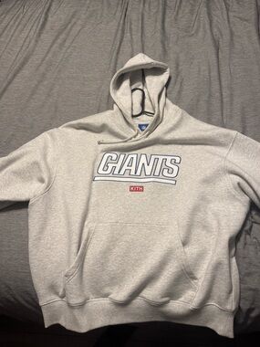 Kith Light Gray NFL Logo Pullover Hoodie